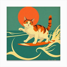 Surf Cat Canvas Print