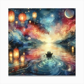 A Symphony of Lights: The Harmony of Love’s Radiance Canvas Print