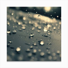 Raindrops On A Car Canvas Print