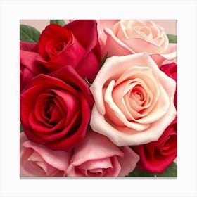 Bouquet Of Roses Canvas Print