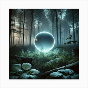 Sphere In The Forest 1 Canvas Print