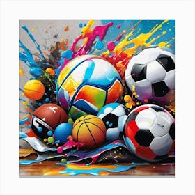 Sports Balls Canvas Print