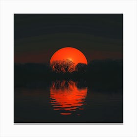 Sunset Over Water 4 Canvas Print