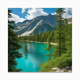 Lake In The Mountains 21 Canvas Print