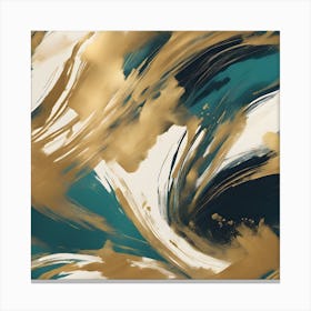 Gold And Teal Canvas Print 1 Canvas Print