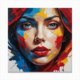 Face Of A Woman Canvas Print