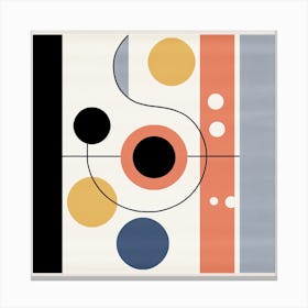 Circles Rhapsody: Mid Century Abstract Canvas Print