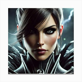 Zoya Nightshade Closeup Portrait Canvas Print