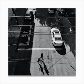 Shadows On The Street Canvas Print