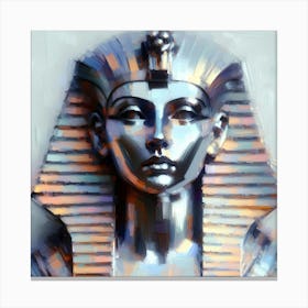 Creative Brush Painting Sphinx Statue Head 2 Canvas Print