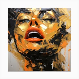 Gold And Black Canvas Print