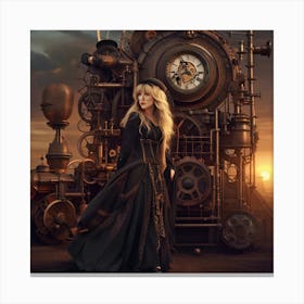 Stevie Nicks Steampunk Canvas Print