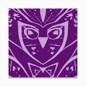 Abstract Owl Two Tone Lilac Canvas Print