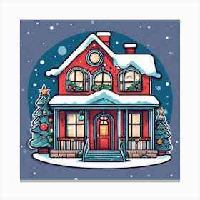 Christmas House 146 Canvas Print