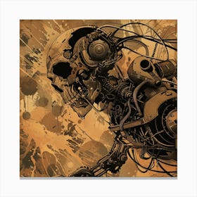 Robot Skull 1 Canvas Print