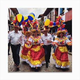 Colombian Dancers 1 Canvas Print