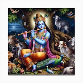 Lord Krishna Canvas Print