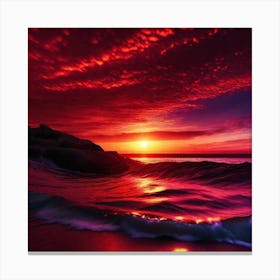 Sunset On The Beach 571 Canvas Print