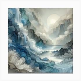 'Clouds And Water' Canvas Print