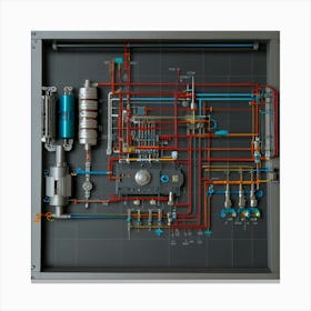 Default Create Unique Design Of Machine Diagram 1 Canvas Print