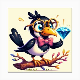 Illustration Magpie 1 Canvas Print