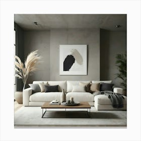 Modern Living Room 126 Canvas Print