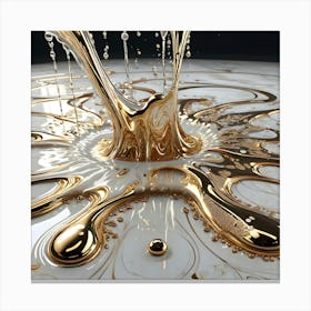 Liquid Spill 2 Canvas Print