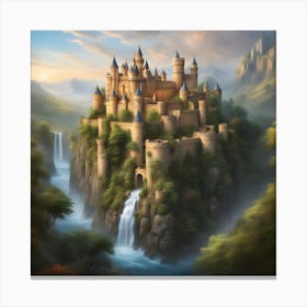 Castle In The Forest Canvas Print