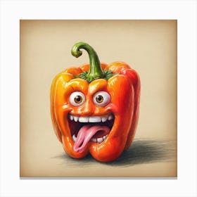 Angry Pepper Canvas Print