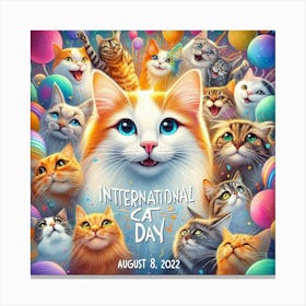 International Cat Day 7 Canvas Print