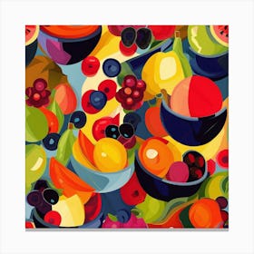 Fruit Pattern Abstract Canvas Print