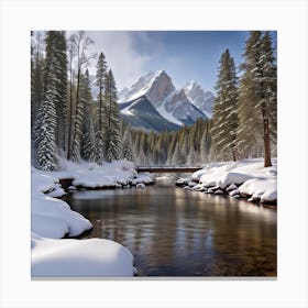 Winter In The Alps Canvas Print