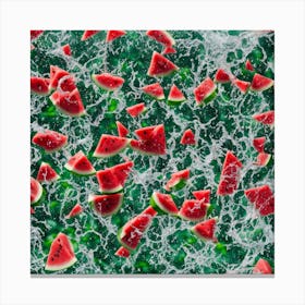 Watermelon In The Water Canvas Print