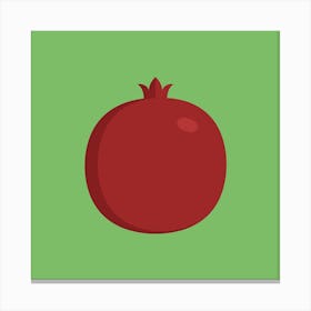 Pomegranate Icon In Flat Design Canvas Print