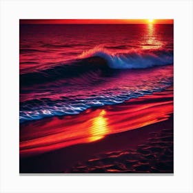 Sunset At The Beach 288 Canvas Print