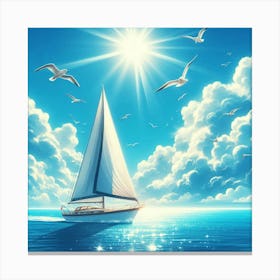 Sailboat In The Sea Toile