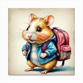 School Hamster Canvas Print