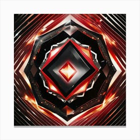 Red black neon Canvas Print