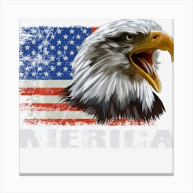 Trending Merica Eagle 4th Of July American Flag Canvas Print