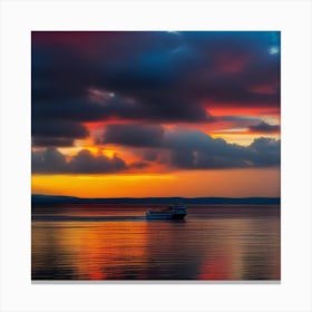 Sunset On The Water 12 Canvas Print