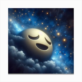 Smiley Face In The Clouds Canvas Print