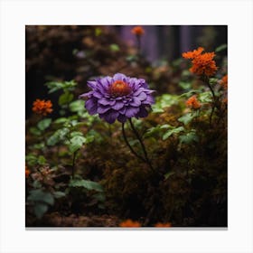 Purple Dahlia Canvas Print