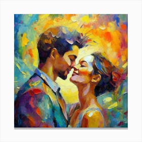 Kissing Couple 5 Canvas Print