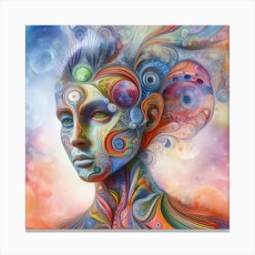 Psychedelic Woman Canvas Print