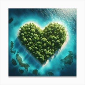 Heart Shaped Island 1 Canvas Print