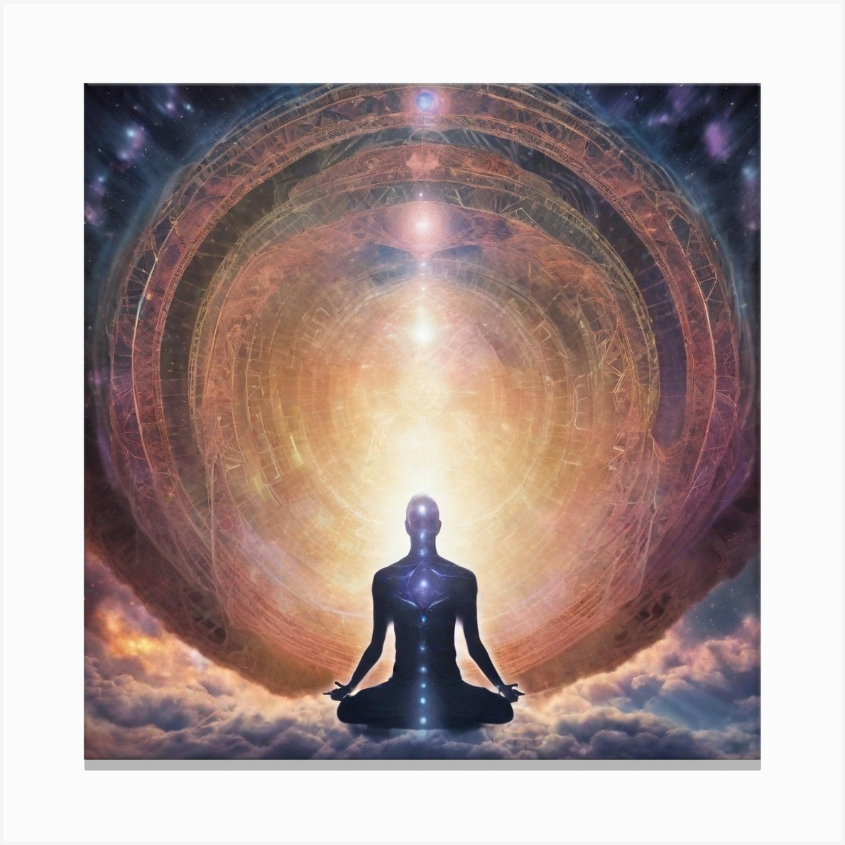 Chakra Yoga Canvas Print Wall Art - Lucid Crafts