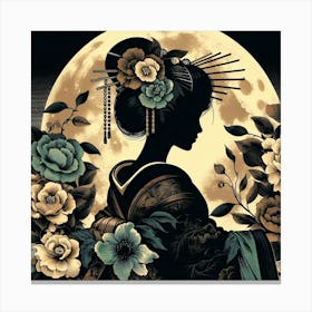 Creative Geisha Illustration 82 Canvas Print