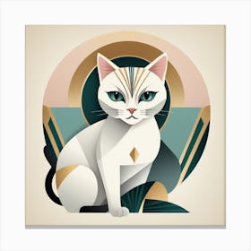 Cat Deco Canvas Print