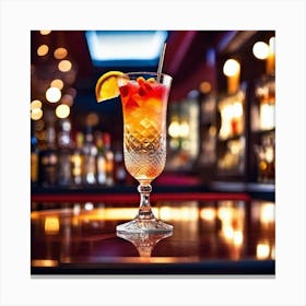 Cocktail At The Bar 3 Canvas Print