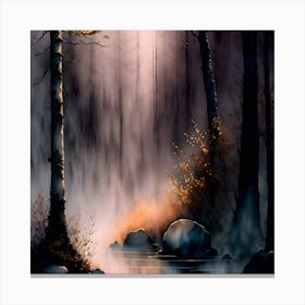 Lake In The Woods Canvas Print